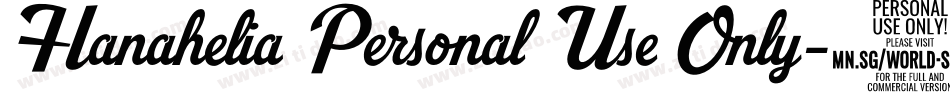 Hanahelia Personal Use Only字体转换